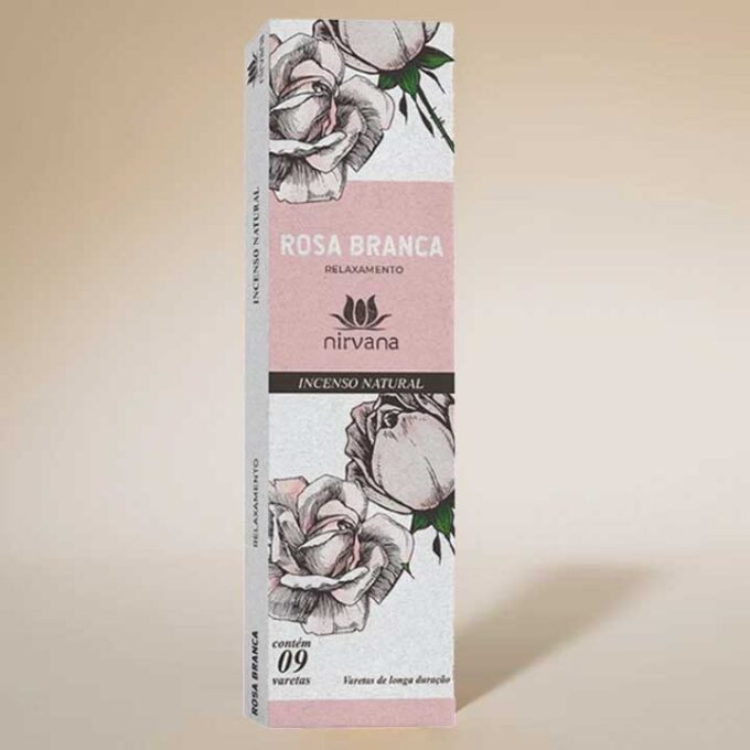 Incenso Nirvana Rosa Branca