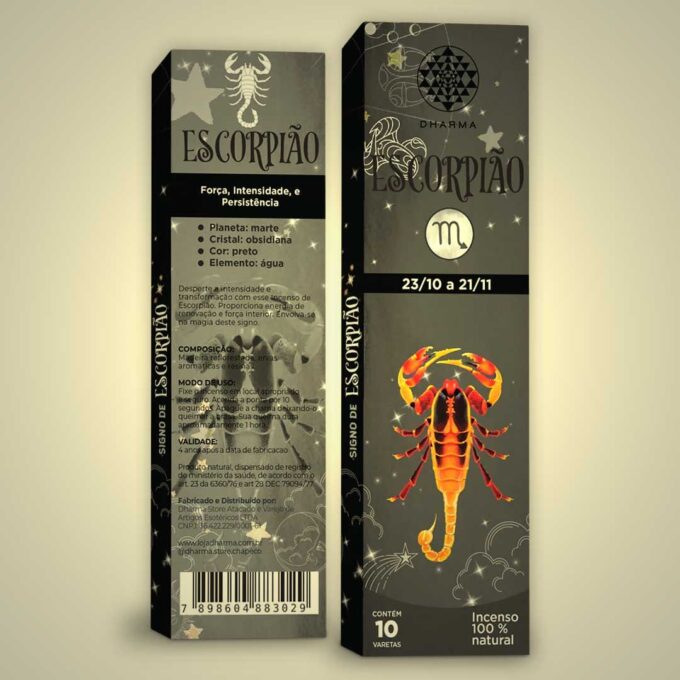Incenso Dharma Natural Signos – Escorpião
