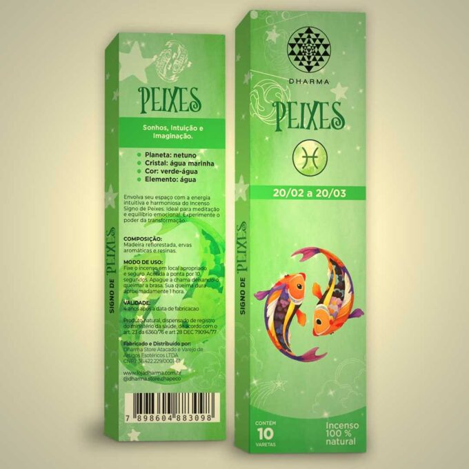 Incenso Dharma Natural Signos – Peixes